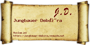 Jungbauer Debóra névjegykártya